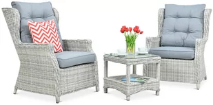 Zestaw Wypoczynkowy Trivento Duo White Grey - Meble ogrodowe - miniaturka - grafika 1