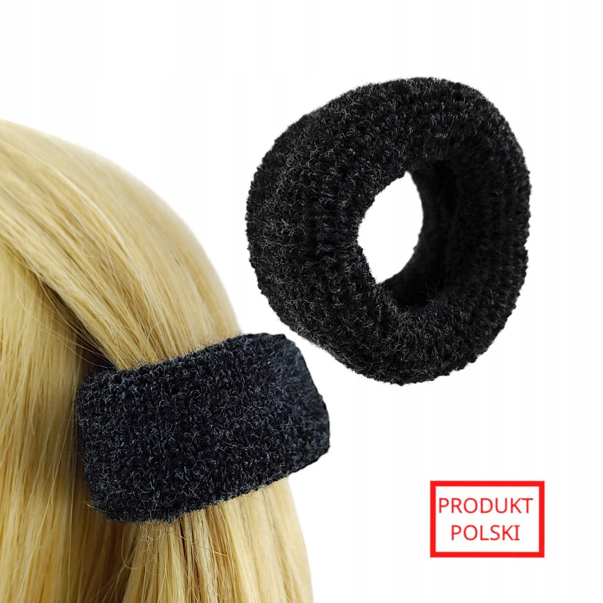 Gumki do włosów Frotki Polskie Frotowe Szare Mocne