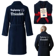 Piżamy damskie - SZLAFROK MĘSKI DLA DZIADKA Z HAFTEM PREZENT NA DZIEŃ DZIADKA ŚWIĘTA URODZINY L/XL [M-SZLAFROK9] - miniaturka - grafika 1