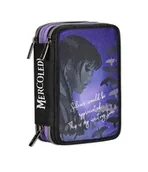 Piórniki - Seven Piórnik szkolny z 3 przegródkami, ŚRODA BE THE STRANGE YOU WANT TO BE, fioletowy - piórnik z wieloma przegródkami z ołówkami, długopisami i kolorami, akcesoria plecak, plecak szkolny - MERCOLEDI - miniaturka - grafika 1