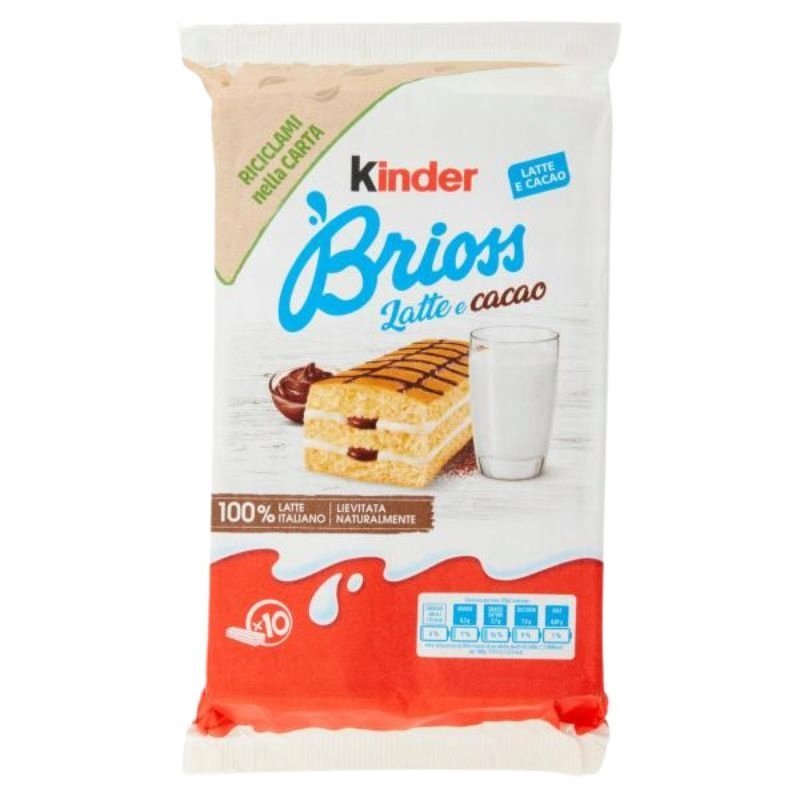 Biszkopty Kinder Brioss z Kremem Mleczno-Kakaowym Ferrero 280 g
