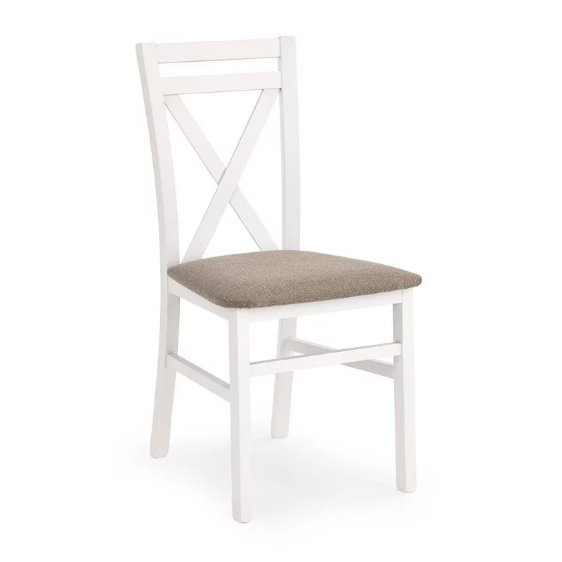 Halmar Krzesło do kuchni z tapicerowanym siedziskiem DARIUSZ - biały