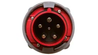 Gniazdka elektryczne - Wtyczka tablicowa 63A 5P 400V czerwona IP67 POWER TWIST 635-6 - miniaturka - grafika 1