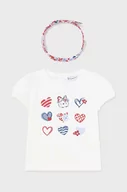 Bluzki dla dziewczynek - Mayoral bluzka niemowlęca kolor biały z nadrukiem - miniaturka - grafika 1