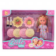 Lalki dla dziewczynek - LALKA Z DŁUGIMI WŁOSAMI AKCESORIA KUCHENNE - miniaturka - grafika 1