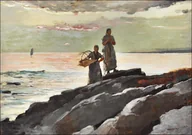 Plakaty - Galeria Plakatu, Plakat, Saco Bay, Winslow Homer, 50x40 cm - miniaturka - grafika 1