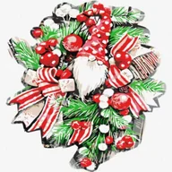 Malowanie po numerach - Ideyka Malowanie po numerach - Świąteczny wieniec 30x30cm - miniaturka - grafika 1