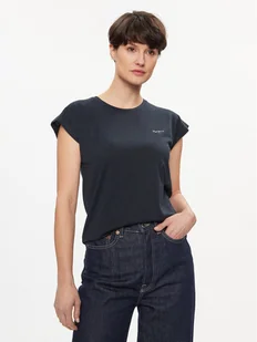 Pepe Jeans T-Shirt Lory PL505853 Granatowy Regular Fit - Koszulki i topy damskie - miniaturka - grafika 1