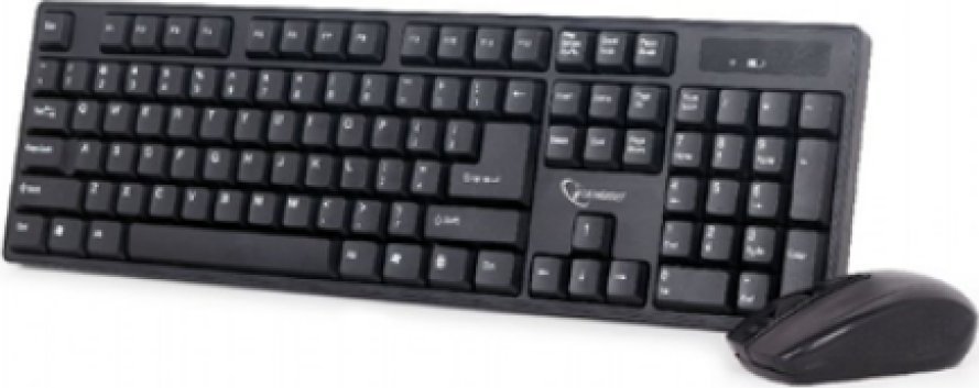 Klawiatura + mysz HP Gembird Wireless Desktop Set KBS-W-01_LT Keyboard and Mouse Set Wireless Mouse included US/LT Black Numeric keypad