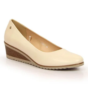 Czółenka na koturnie Vinceza W JAN176B beżowy - Czółenka - miniaturka - grafika 1