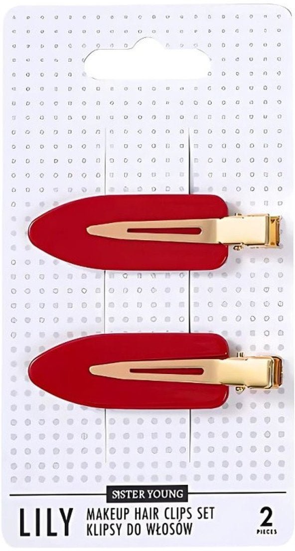 Sister Young Lily Klipsy Spinki do Włosów Red