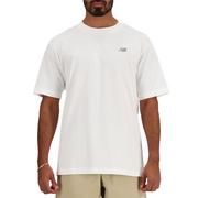 Koszulki sportowe męskie - Koszulka New Balance MT41509WT - biała - miniaturka - grafika 1