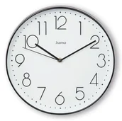 Zegary - Hama Corsica Zegar kwarcowy Okrągły Czarny, Biały - miniaturka - grafika 1