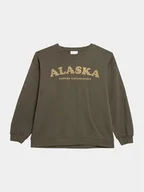 Bluzy damskie - Outhorn Bluza OTHAW23TSWSF0735 Khaki Regular Fit - miniaturka - grafika 1
