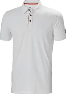 Koszulki męskie - Helly Hansen T-shirt HELLY HANSEN Kensington Tech Polo, white 3XL - miniaturka - grafika 1