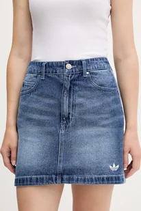adidas Originals spódnica jeansowa Denim Mini Skt kolor niebieski mini rozkloszowana JW2649 - Spódnice - miniaturka - grafika 1