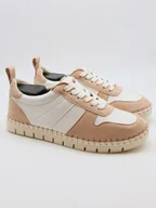 Trampki damskie - Bellucci Sneakersy w kolorze jasnoróżowo-białym - miniaturka - grafika 1