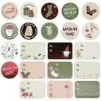 Zeszyty szkolne - Naklejki papierowe okrągłe 28mm 21 szt - miniaturka - grafika 1