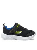 Buty dla chłopców - Skechers Sneakersy Mini Wanderer 407300N/BBLM Czarny - miniaturka - grafika 1