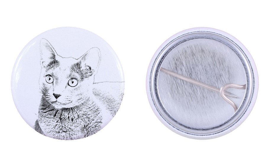 Kot rosyjski niebieski - ozdoba plecaka, personalizowana przypinka, idealny gadżet dla miłośników zwierząt marki Art-Dog