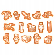 Formy do ciast - Foremki ciastek Minecraft Zestaw 15 szt. Wykrawacz - miniaturka - grafika 1