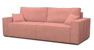 Sofa rozkładana LUX, sofa z funkcją spania i podstawą do spania, sofa rozkładana, sofa rozkładana w tkaninie bouclé, sofa w kolorze: różowy - Sofy i kanapy - miniaturka - grafika 1