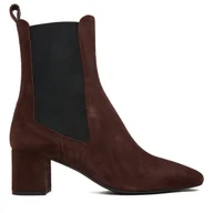 Botki damskie - Botki LOVE MOSCHINO JA21085G0NJA0313 Brązowy - miniaturka - grafika 1