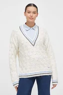 Swetry damskie - Pepe Jeans sweter damski kolor beżowy - miniaturka - grafika 1