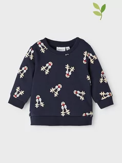 Bluzy i sweterki niemowlęce - Name it Bluza "Christmas" w kolorze granatowym - grafika 1