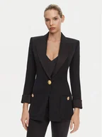 Marynarki i żakiety damskie - Balmain Marynarka DF1SE095ME54 Czarny Regular Fit - miniaturka - grafika 1