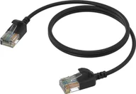 Kable miedziane - Procab PROCAB CSD560B/0.3 Kabel sieciowy Slimline - CAT6A RJ45 - RJ45 U/UTP wersja czarna - 0,3 ma - miniaturka - grafika 1