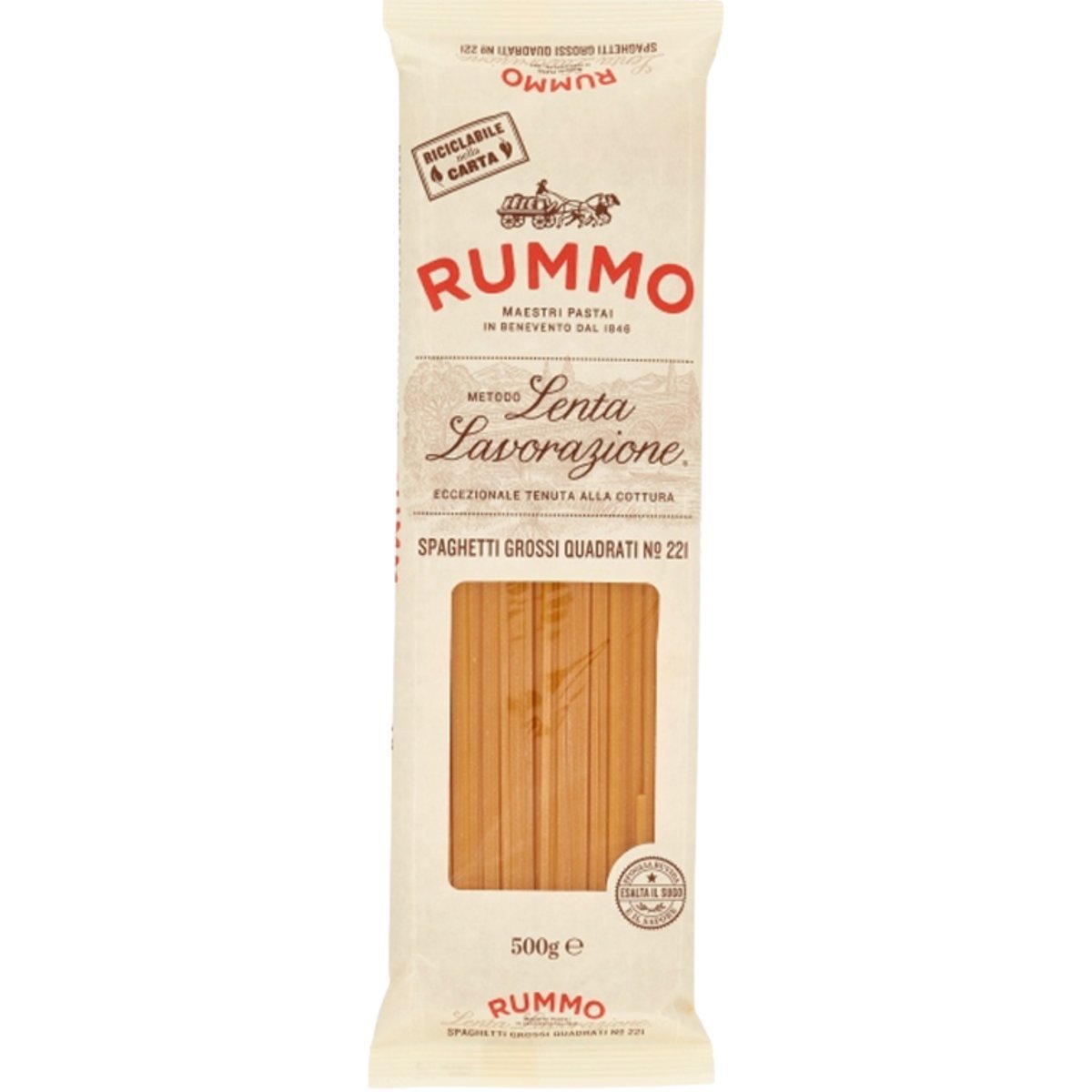 Rummo Spaghetti Quadrati Grossi n.221 500g włoski makaron