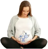 Gadżety dla niej i dla niego - Koszulka ciążowa Przyszła Mama - Lecę Do Was - miniaturka - grafika 1