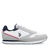 Buty dla chłopców - Sneakersy U.S. Polo Assn. NOBIK001C Biały - miniaturka - grafika 1