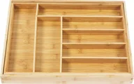 Pozostałe akcesoria kuchenne - GreenBlue Rozsuwany bambusowy organizer na sztućce GreenBlue, 325-500x430x45mm, GB379 - miniaturka - grafika 1