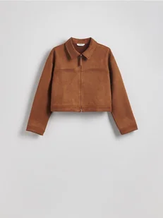 Reserved - Kurtka z imitacji zamszu - beżowy - Kurtki damskie - miniaturka - grafika 1