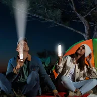 Latarki - Biała latarka kempingowa, 4,5*4,5*17,8 cm, przenośna, ładowalna lampka nocna LED, odpowiednia do użytku na kempingu i na zewnątrz. - miniaturka - grafika 1