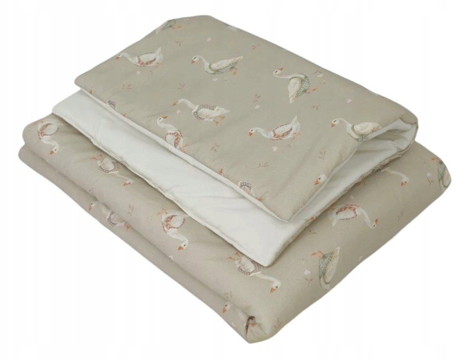Koell Pościel dziecięca Premium z wypełnieniem L 120x90cm Gęsi