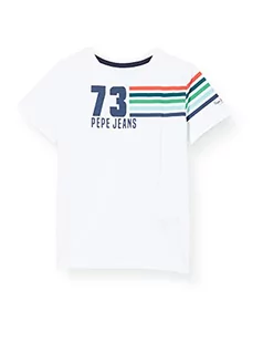 Pepe Jeans Jacky,Koszulka męska, Biały (Optic White 802), 6 anni - Koszulki męskie - miniaturka - grafika 1