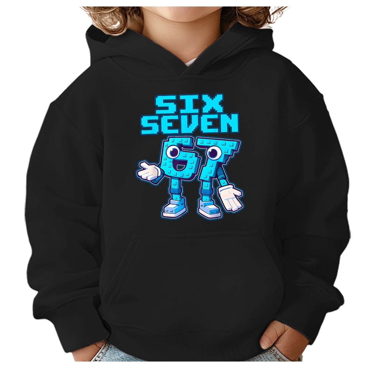 BLUZA DZIECIĘCA Z KAPTUREM 67 SIX SEVEN KLOCKI VIRAL 146-152 PREZENT
