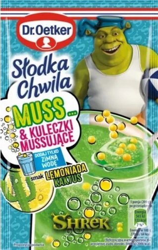DR. OETKER MUS SHREK LEMONIADA-KAKTUS Z KULECZKAMI 34G