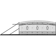 Ogrodzenia - Polbram Brama przesuwna Verona 4x1,4m lewa automat - miniaturka - grafika 1