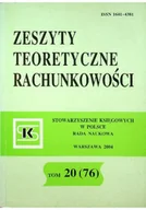 Finanse, księgowość, bankowość - Zeszyty teoretyczne rachunkowości Tom 20 - miniaturka - grafika 1