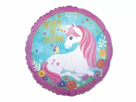 Urodziny dziecka - Balon foliowy Magiczny Jednorożec - 43 cm - 1 szt. - miniaturka - grafika 1