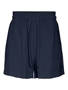 Spodenki damskie - VERO MODA Women's VMCARMEN HR luźne szorty Noos, granatowy, M, granatowy blezer, M - grafika 1