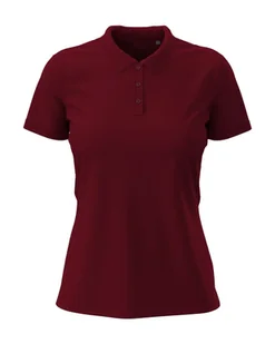 Koszulka damska polo bawełniana Polówka Stedman ST9740 Claire Bordeaux XL - Koszulki i topy damskie - miniaturka - grafika 1