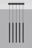 Lampy sufitowe - Sollux Lighting Lampa wisząca PASTELO 5 czarna - miniaturka - grafika 1