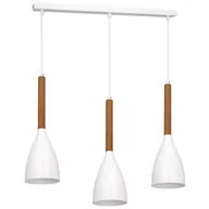 Lampy sufitowe - Luminex Muza New 3173 lampa wisząca zwis 3x60W E27 biała/naturalna - miniaturka - grafika 1