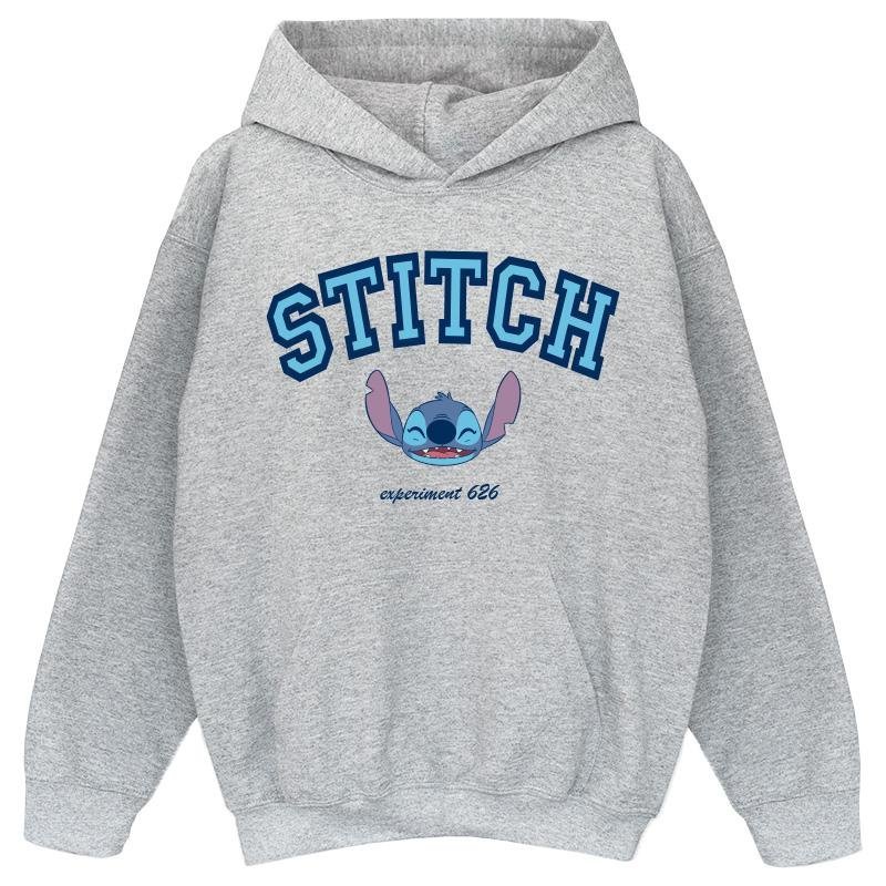 Disney Bluza Chłopięca Lilo & Stitch Collegial Hoodie (140/146 / Jasnoszary)
