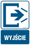 Systemy ekspozycyjne i znaki informacyjne - RB012 WYJŚCIE, PN - PŁYTA PCV 1MM; (150X225MM) - miniaturka - grafika 1